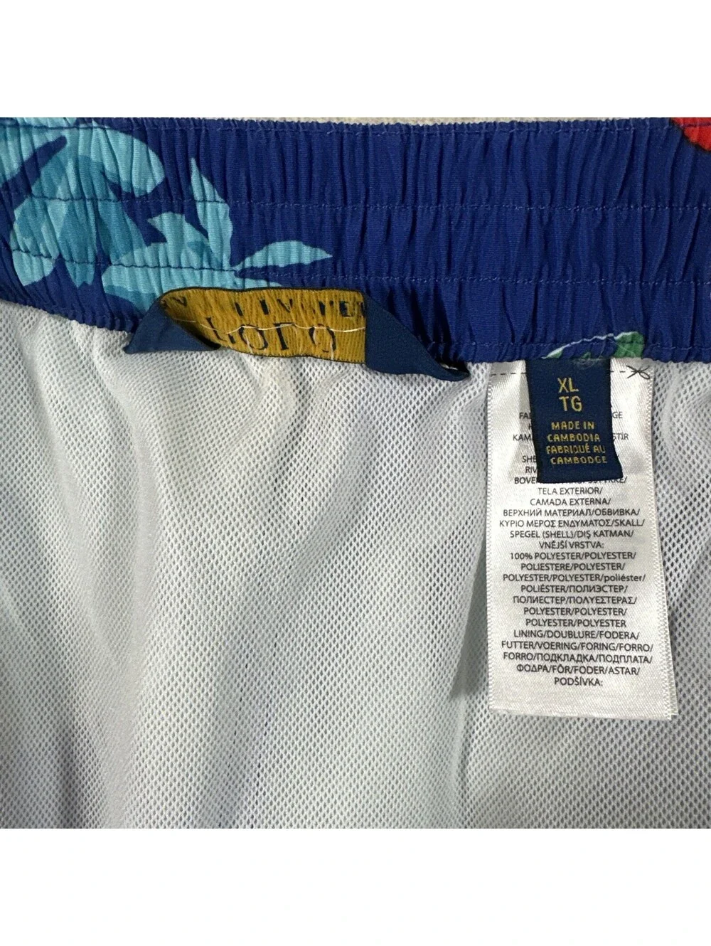 Polo Ralph Lauren Swim Shorts Mens XL Hawaiian Aloha Print Board Trunks Beach